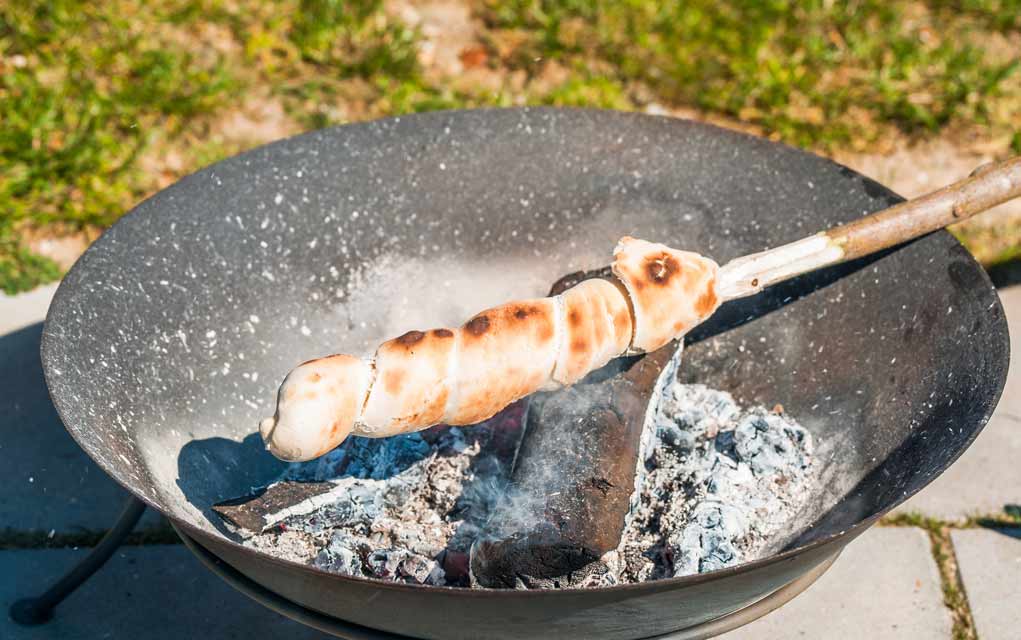 Making-Bread-Over-a-Campfire